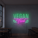Sinal de néon Vegan Food