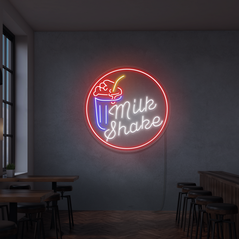 Sinal de néon  Milkshake